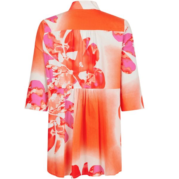 Blomsterprint skjorte - Rød - NOEN