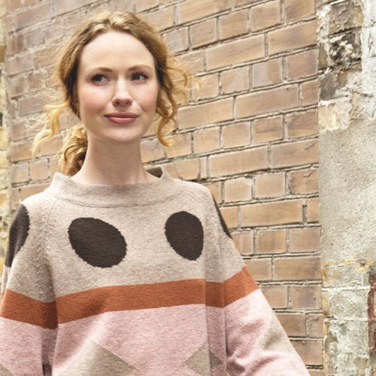 Popcorn bluse - Brown - Mansted