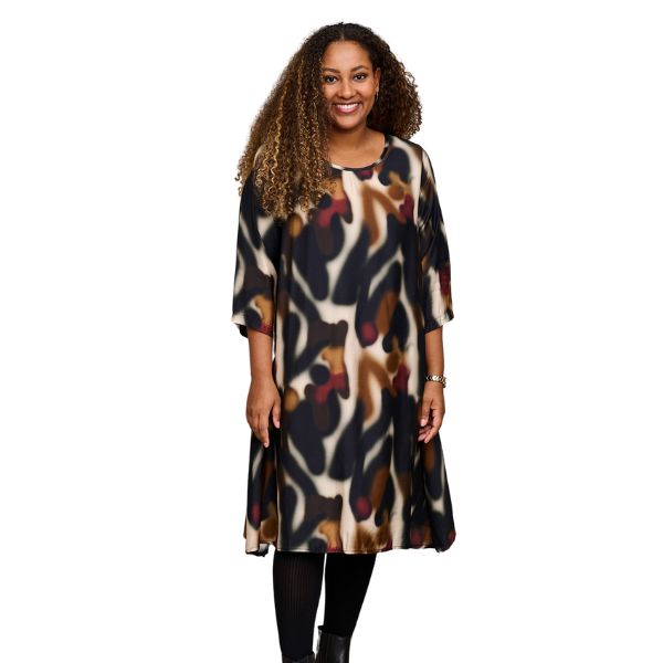 Sasa Kjole - Bordeaux print - Pont neuf