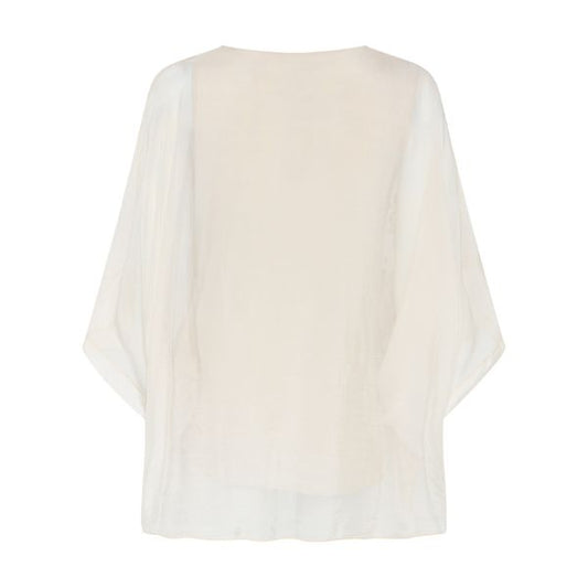 Donatella silke bluse - Off white - La Róuge