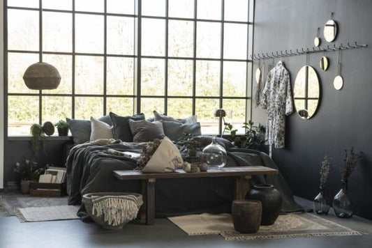 Hør Pude 50*50cm - Antracit 6203-34 - Ib Laursen