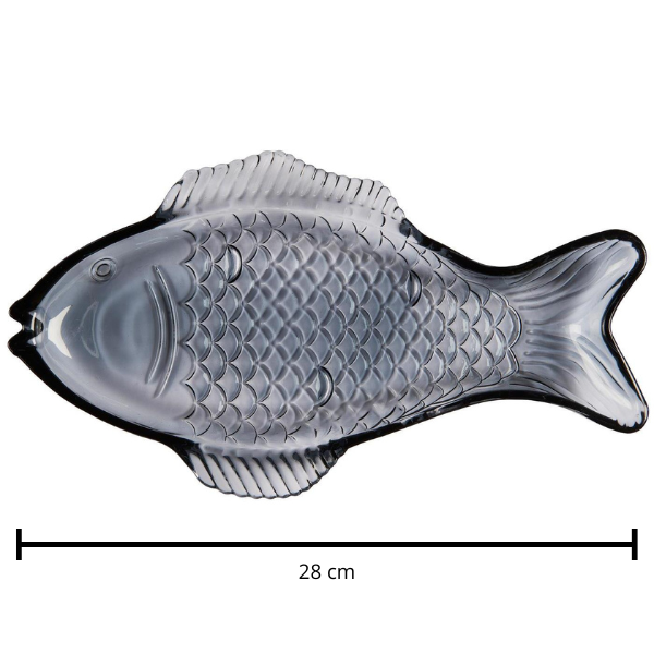 Fiskefad - Mørkeblå glas - Stor - Ib Laursen