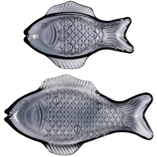 Fiskefad - Mørkeblå glas - Ib Laursen