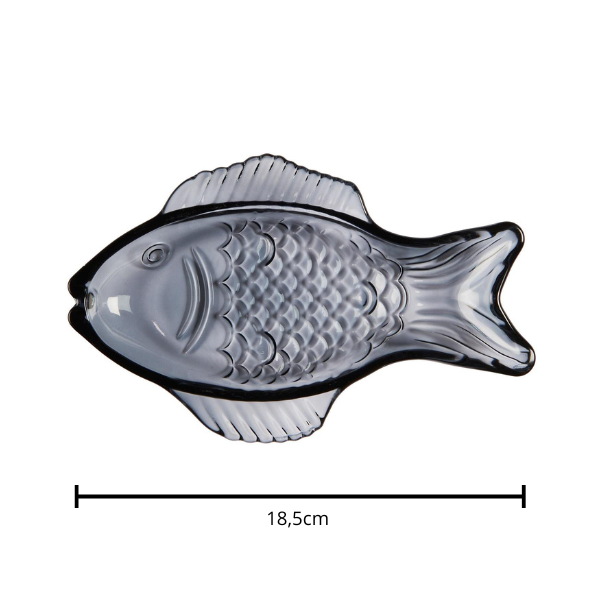 Fiskefad - Mørkeblå glas - Lille - Ib Laursen