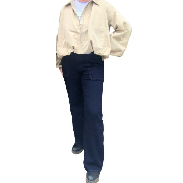 Square pocket jeans - Dark blue - Marc Lauge