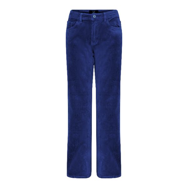 Lena straight fløjlsbukser - Royal blue - Marc Lauge