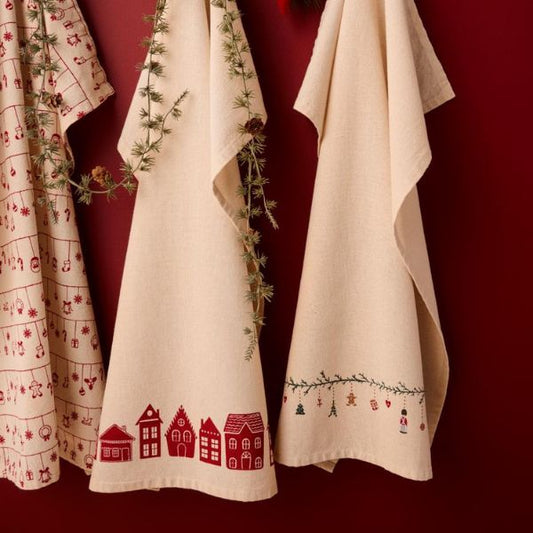 Viskestykke Sally - Røde huse - Ib Laursen