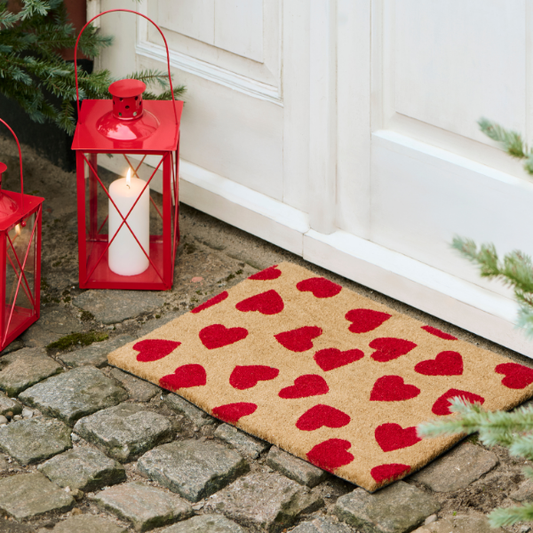 Dørmåtte - Røde hjerter - Ib Laursen