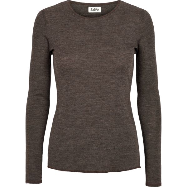Merino bluse - Mokka - Jalfe