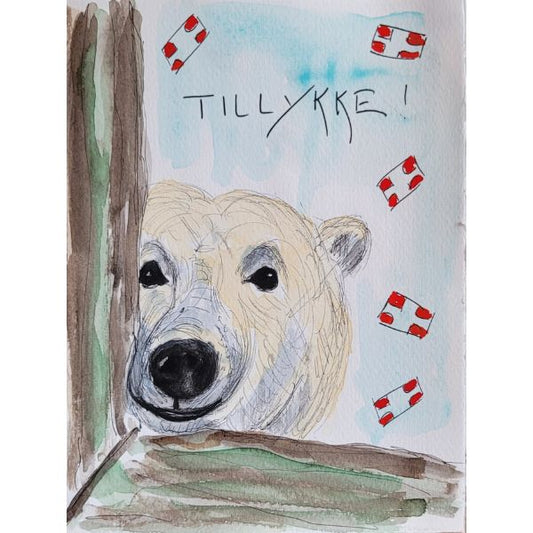 Kunstpostkort - Tillykke - Susanne Kalmar