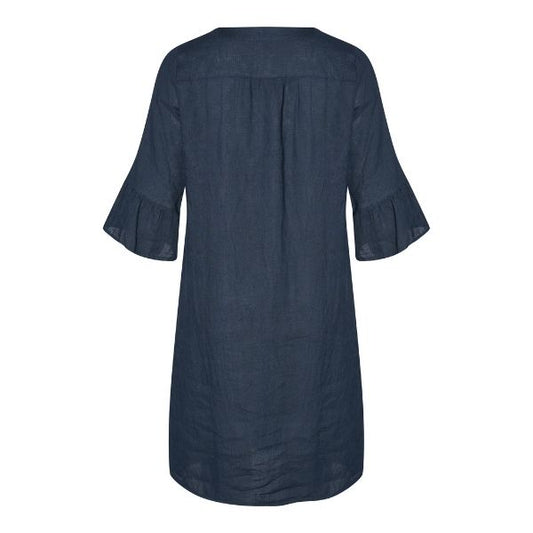 Laetitia hørkjole - Navy blue - Pont Neuf