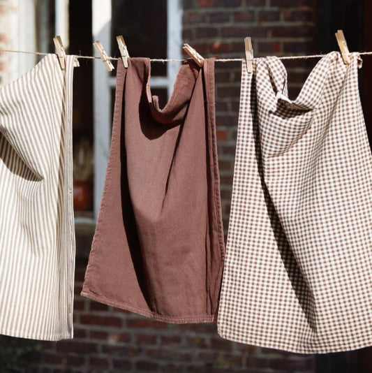 Viskestykke - Dobbeltvævet - Brun - Ib Laursen