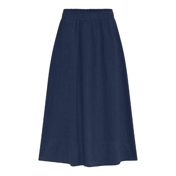 Vilma skirt fløjl - Navy - La Rouge
