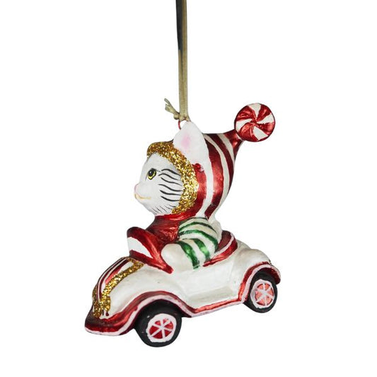 Kat i bil - Julefigur