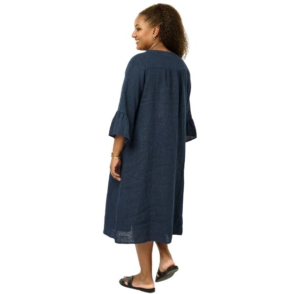 Laetitia hørkjole - Navy blue - Pont Neuf