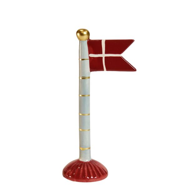 Keramikflag 19cm - Lyseblå/guld striber – Speedtsberg