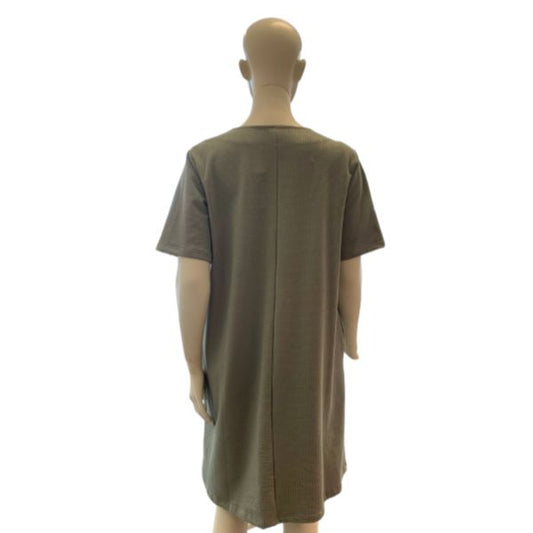 Henny bomuldskjole - Khaki - 6'am