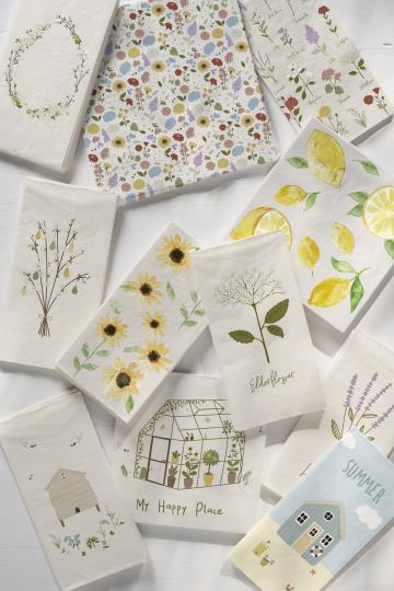 Servietter m/ blomster 95959-00 - Ib Laursen