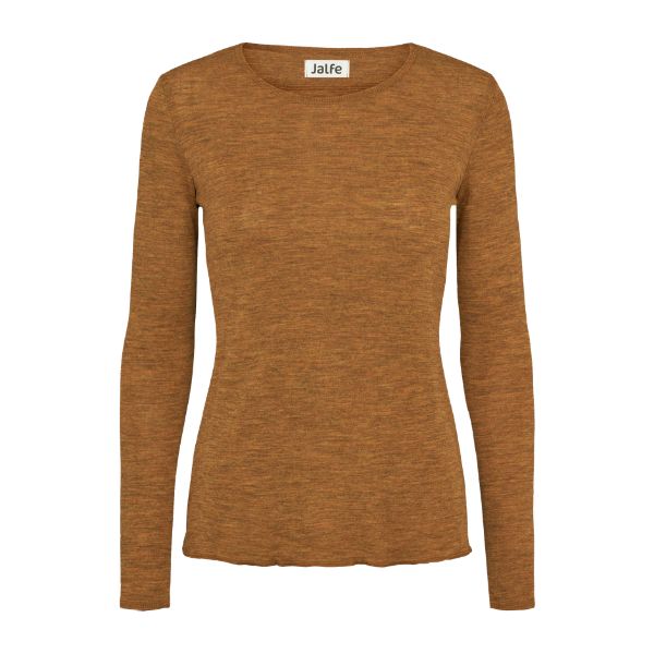 Merino bluse - Mustard - Jalfe