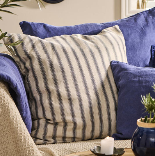 Pudebetræk 60*60 - Grå striber - Ib Laursen