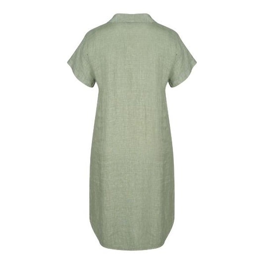 Casie hørkjole - Khaki grøn - Pont Neuf