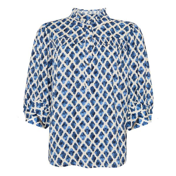 Honny bluse - Blå print - Ofelia