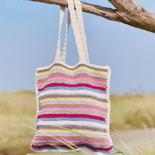 Hæklet taske - Striber - Ib Laursen