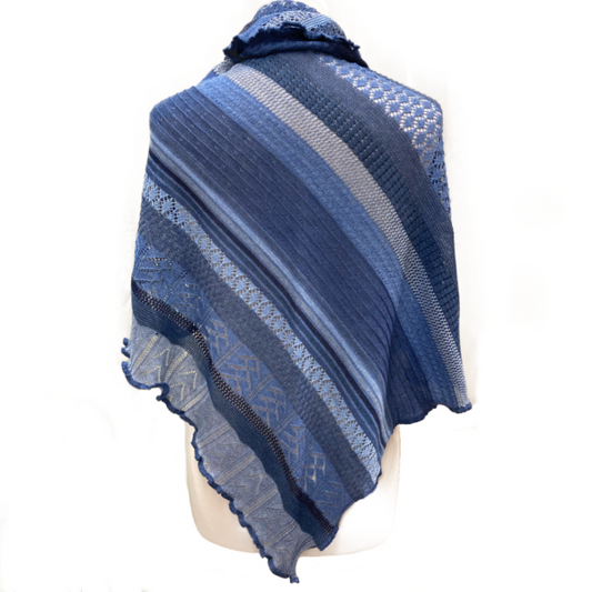 Invero merino uld tørklæde, Jeansblå