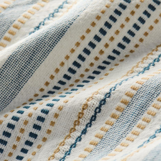 Viskestykke Celine - Blå indvævet mønster - Ib Laursen