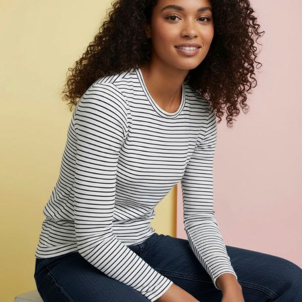 Sisa bluse - Navy striber - Ofelia