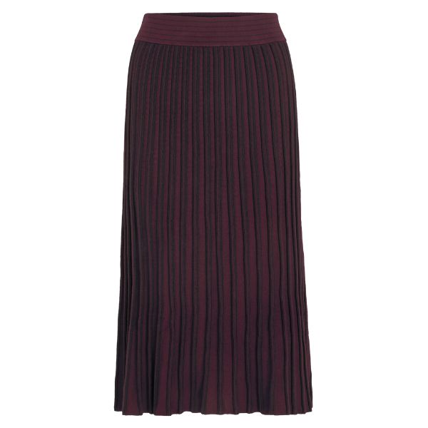 Knit Skirt Gilmour - Bordeaux/sort - King Louie