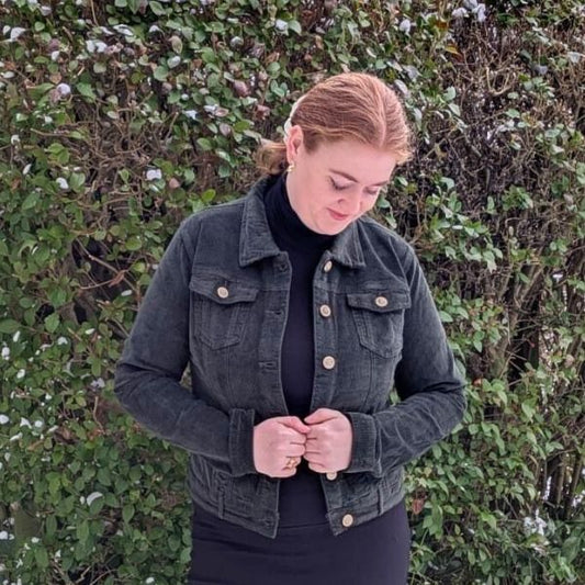 Nanni jakke - Grøn fløjl - Lecoco