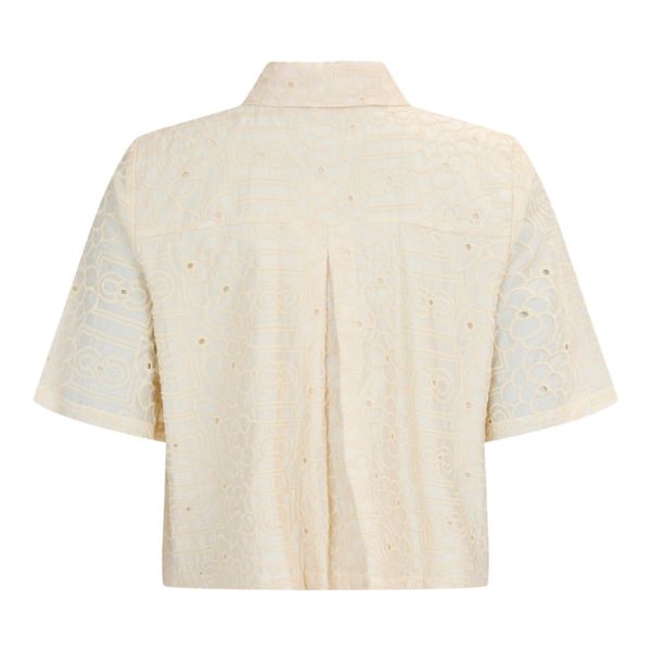 Skjorte - Sand blomstermønster - NOEN