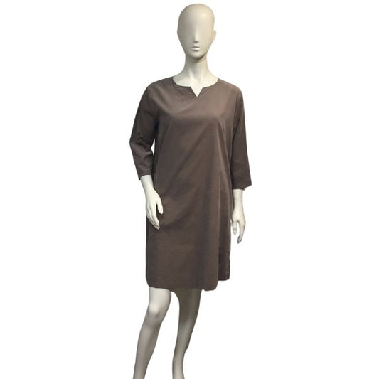 Henny fløjlskjole - Gråbrun - 6'am