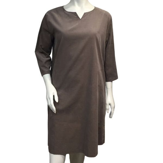 Henny fløjlskjole - Gråbrun - 6'am