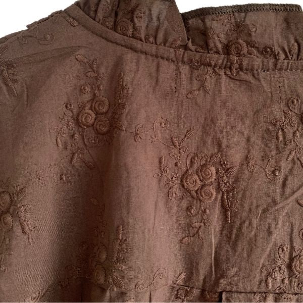 Lace skjorte - Marron - Qnuz