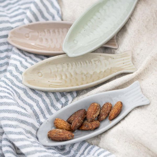 Stofserviet - Blå/hvid stribet - Ib Laursen