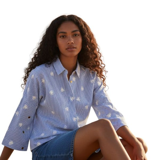 Melia bluse - Blå striber - Ofelia