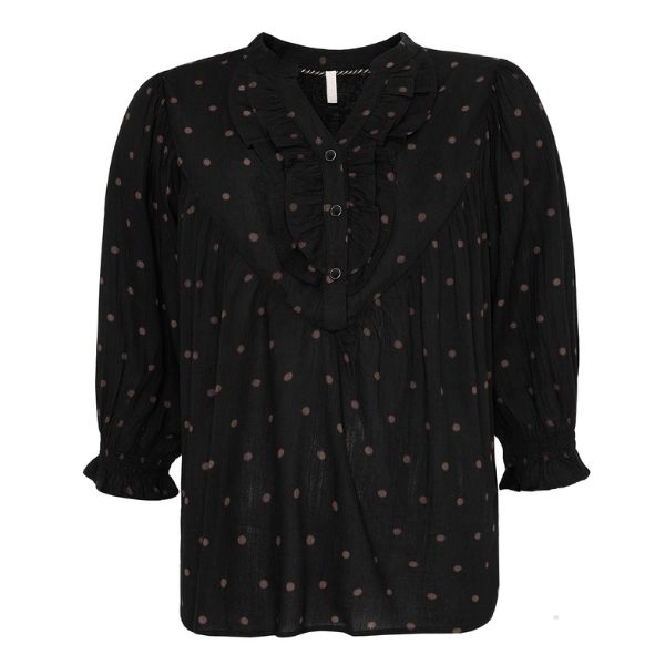 Mamie bluse sort Ofelia