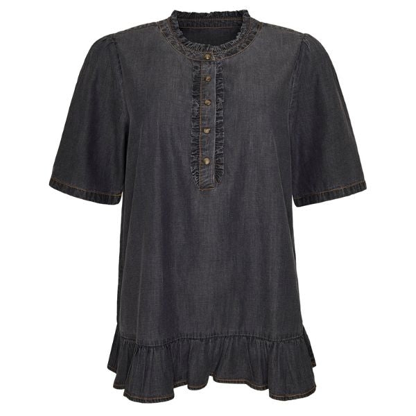 Gill bluse - Grå denim - Ofelia
