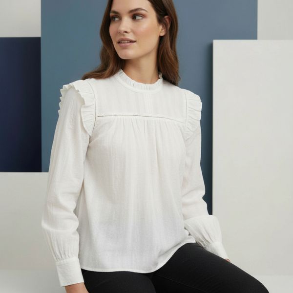 Nete bluse - Hvid - Ofelia