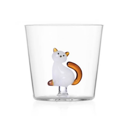 Glas - Hvid kat - Ichendorf