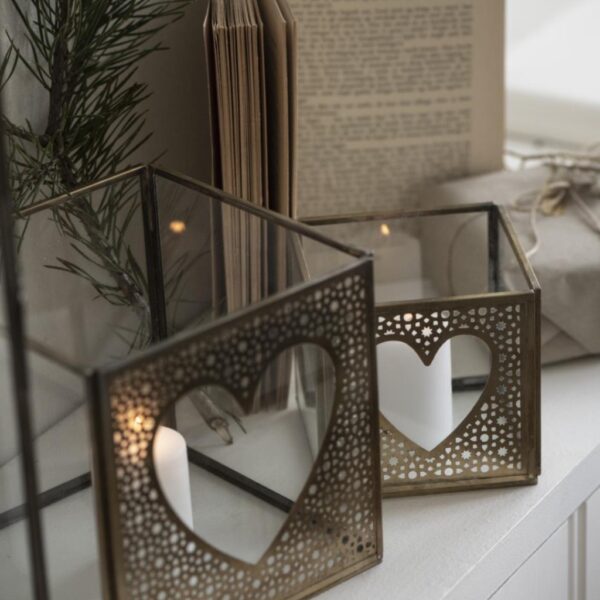 Glasboks m/ udstanset hjerte 08025-17 - Stillenat