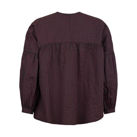 Skjorte - Bordeaux striber - NOEN