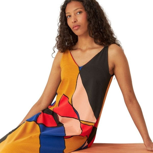 Martina stropkjole - Multifarvet - SKFK