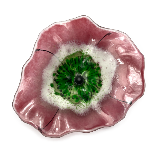 Rosa klar Glasblomst