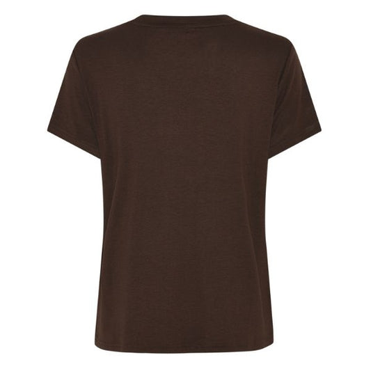 Line T-shirt - Dark brown - La Róuge