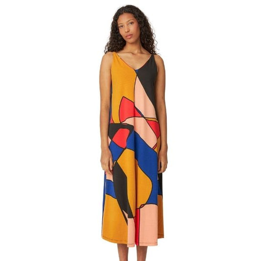 Martina stropkjole - Multifarvet - SKFK