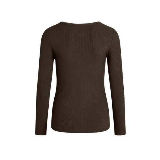 Lisa t-shirt - Mørkebrun - La Róuge