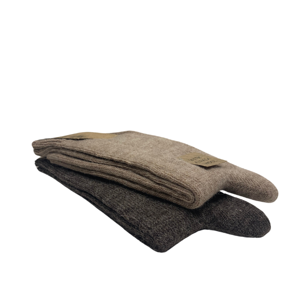 Alpaka sokker - Brun/mørkebrun